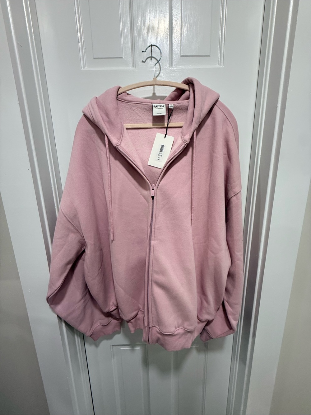 Aritzia Dusty Rose Zip-Up Hoodie Jacket